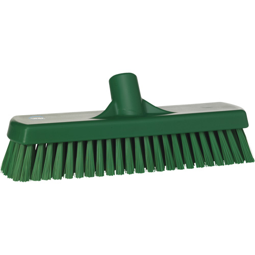 Deck & Wall Scrub Brush, Stiff Bristles, 12", Polyester, Green Ontario Safety Products