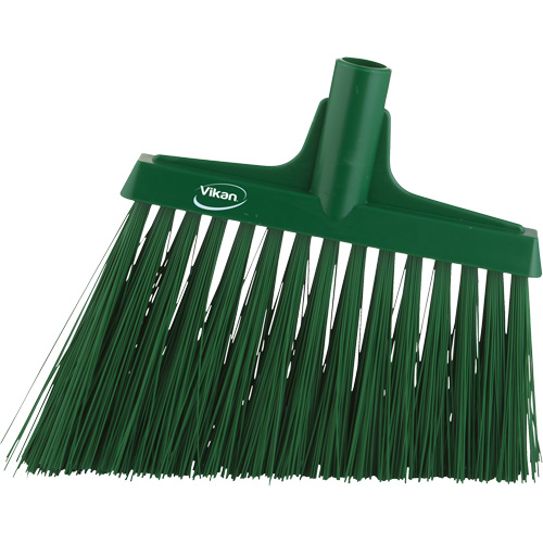 Angle Broom Head, X-Coarse Bristles, 12", Polyester, Green Ontario Safety Products