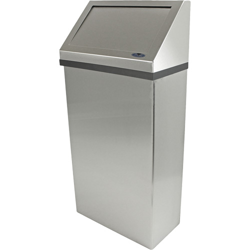 Wall Mounted Waste Receptacle, Stainless Steel, 13.2 US gal. Ontario Safety Products