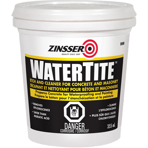 Produit nettoyant et de pr&eacute;paration du b&eacute;ton Zinsser Watertite Ontario Safety Products