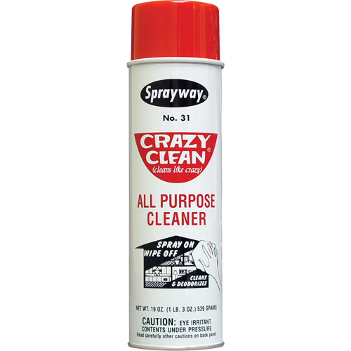 Crazy Clean&reg; All Purpose Cleaner, 20 oz., Aerosol Can Ontario Safety Products