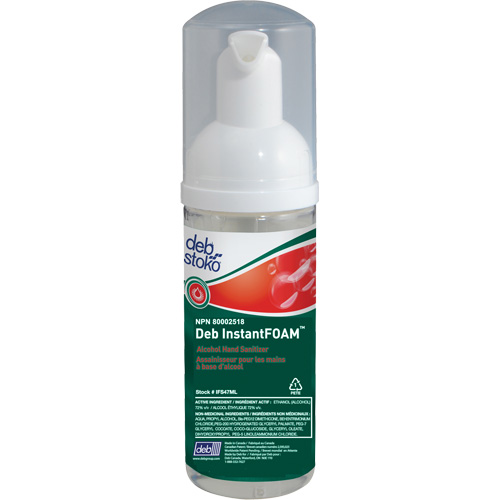 D&eacute;sinfectant pour les mains Instantfoam, 47 ml, Bouteille &agrave; pompe, 70 % alcool Ontario Safety Products