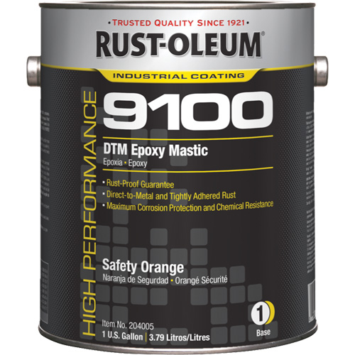 Base de mastic &eacute;poxy DTM du syst&egrave;me 9100, Orange s&eacute;curit&eacute;, Gallon Ontario Safety Products