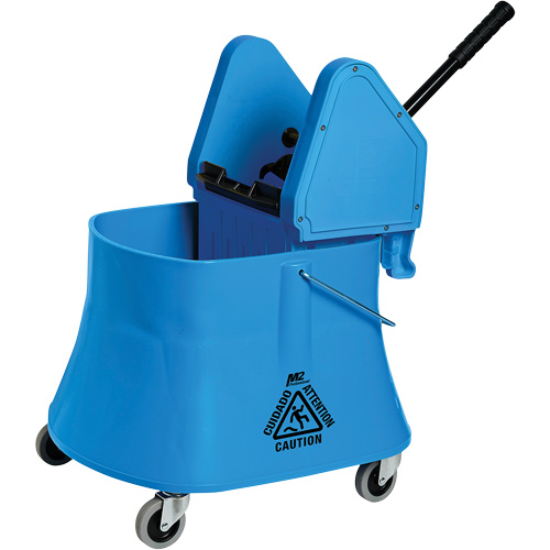 Champ Bucket & Wringer Combo, Down Press, 7.5 US Gal. (30 Quarts), Blue Ontario Safety Products