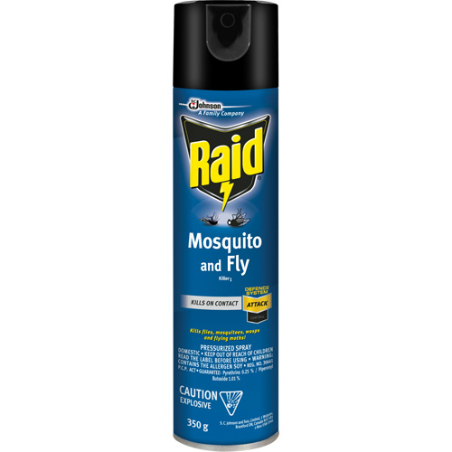 Raid&reg; Mosquito & Fly Killer, 350 g, Solvent Base Ontario Safety Products
