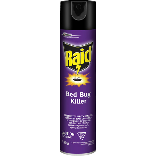 Insecticide pour punaises de lit Raid, 350 g, Canette a&eacute;rosol, &agrave; base de solvant Ontario Safety Products