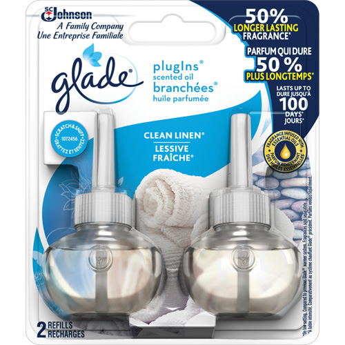 Recharge Glade Branch&eacute;es huile parfum&eacute;e, Lessive fraîche , Cartouche Ontario Safety Products