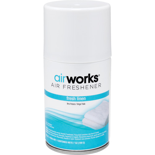 AirWorks&reg; Metered Air Fresheners, Fresh Linen, Aerosol Can Ontario Safety Products