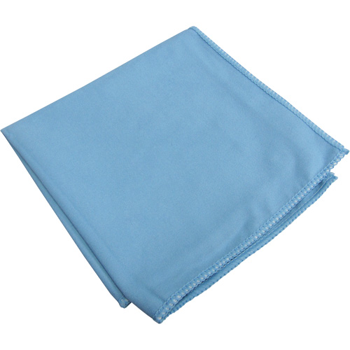 Chiffons sp&eacute;cialis&eacute;s pour vitres et miroirs, Microfibre, Bleu Ontario Safety Products