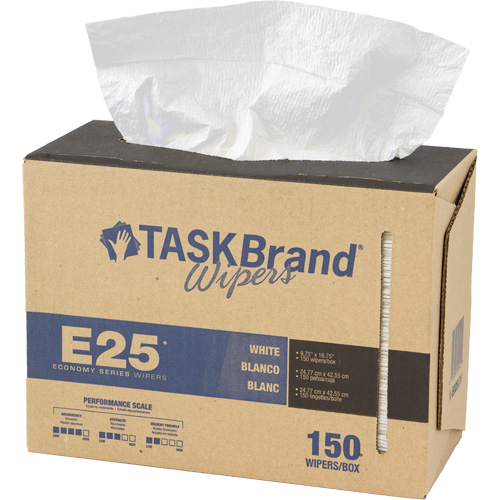 Essuie-tout &eacute;conomique &agrave; renfort tiss&eacute; TaskBrand E25, Tout usage, 16-3/4" lo x 9-3/4" la Ontario Safety Products