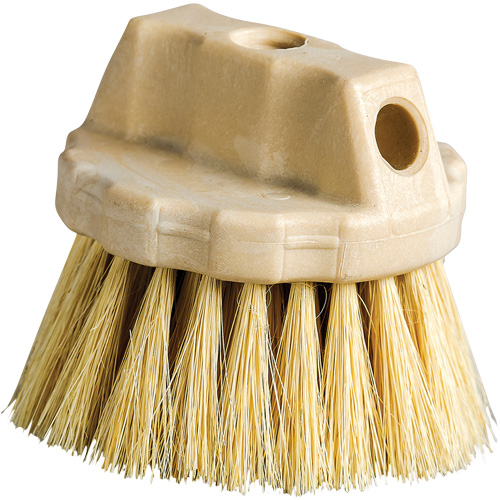 Round Cleaning Brush, 5" L, Tampico Bristles, Beige Ontario Safety Products