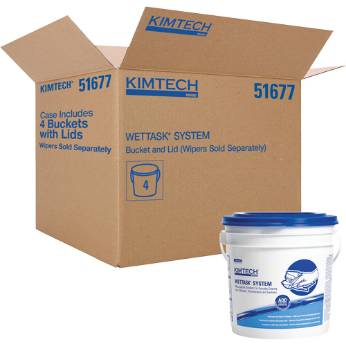 Syst&egrave;me d'essuie-tout en seau avec couvercle WetTask Ontario Safety Products