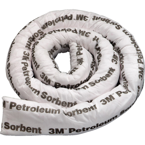 Barri&egrave;re de pollution absorbante double pour produits p&eacute;troliers, Huile seulement, 8' lo x 3" la, Absorption 15,7 gal Ontario Safety Products