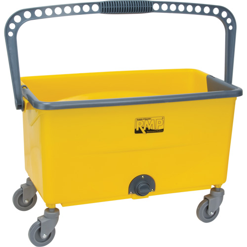 Microfibre Mop Bucket & Wringer, Strainer, 11 US Gal. (44 Quart), Yellow Ontario Safety Products