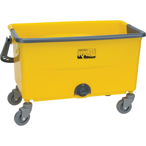 Microfibre Mop Bucket & Wringer, Strainer, 11 US Gal. (44 Quart), Yellow Ontario Safety Products