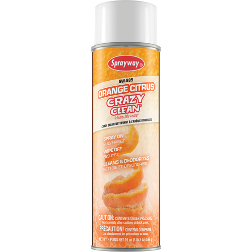 Orange Citrus Crazy Clean, 19 fl. oz., Aerosol Can Ontario Safety Products