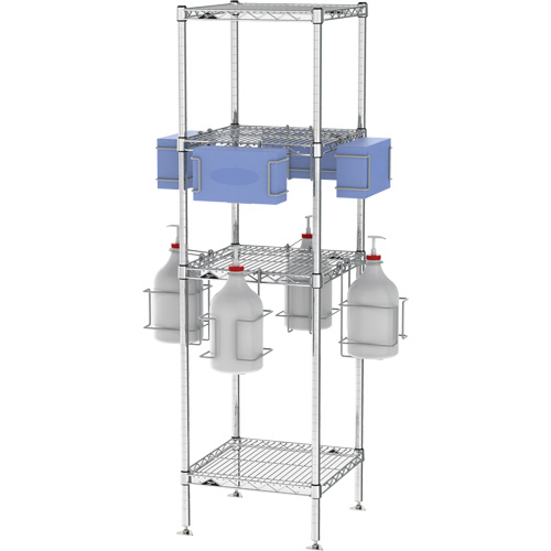 PPE Sanitizing Tree with Shelves Ontario Safety Products