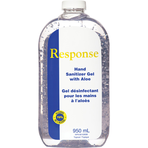 Gel d&eacute;sinfectant pour les mains &agrave; l'alo&egrave;s Response, 950 ml, Recharge, 70 % alcool Ontario Safety Products