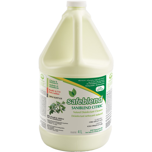CITRIC Peppermint Oil Disinfectant Cleaner, 4 L, Jug Ontario Safety Products