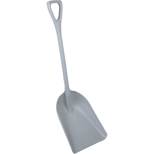 One-Piece Metal Detectable Shovel, 13-3/4" x 17" Blade, 42-1/2" Length, Plastic, Grey Ontario Safety Products