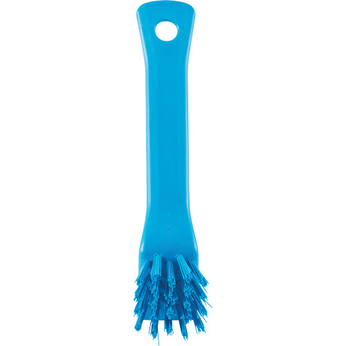 Brosse avec rebord grattoir, Soies Ferme, Longueur de 6", Bleu Ontario Safety Products