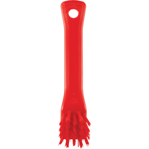 Brosse avec rebord grattoir, Soies Ferme, Longueur de 6", Rouge Ontario Safety Products