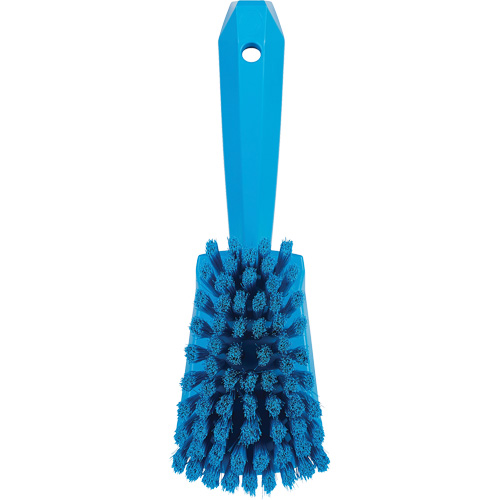 Short-Handled Washing Brush, Soft Bristles, 10-1/2" Long, Blue Ontario Safety Products
