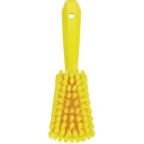 Brosse &agrave; r&eacute;curer avec manche court, Soies Doux, Longueur de 10-1/2", Jaune Ontario Safety Products
