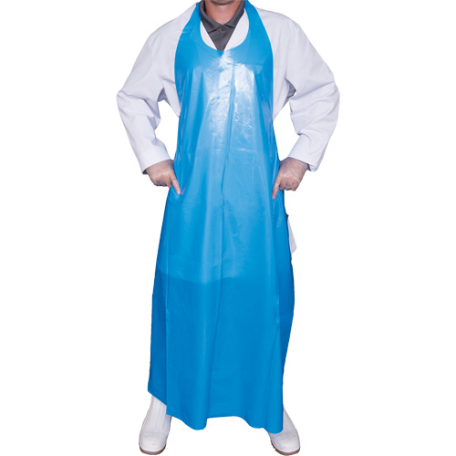 Tablier Top Dog de 6 mil, Polyur&eacute;thane, 50" lo x Bleu Ontario Safety Products