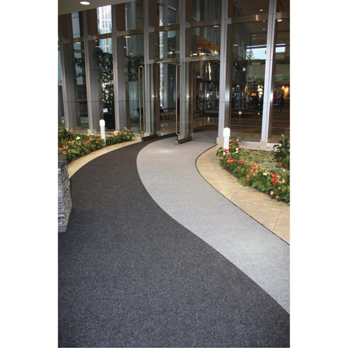 Supreme Knob Entrance Matting, Wiper/Scraper, 13-5/12' x 75-1/2' x 7/16", Charcoal Ontario Safety Products