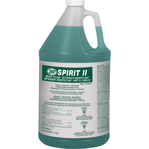 D&eacute;tergent d&eacute;sinfectant Spirit II, 4 L, Cruche Ontario Safety Products