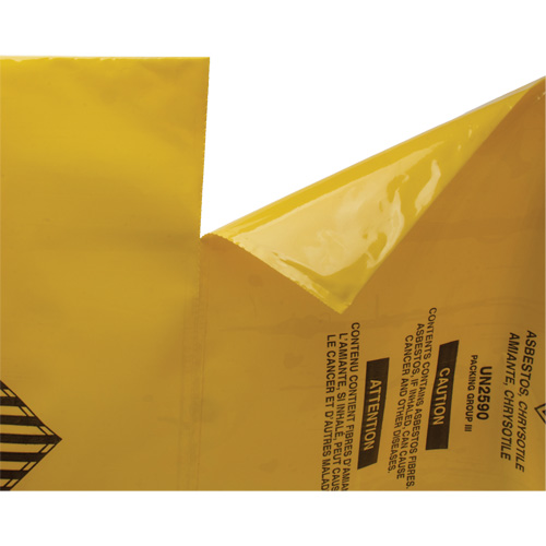 Hazardous Waste Liners, Asbestos, 40" L x 26" W, 3 mils Ontario Safety Products
