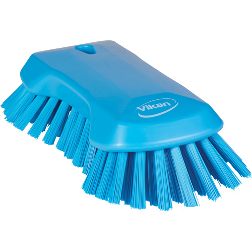 Hand Brush, Extra Stiff Bristles, 9-1/10" Long, Blue Ontario Safety Products
