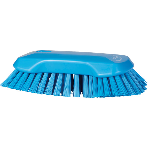Hand Brush, Extra Stiff Bristles, 9-1/10" Long, Blue Ontario Safety Products