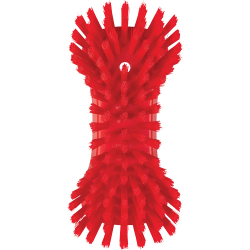 Hand Brush, Extra Stiff Bristles, 9-1/10" Long, Red Ontario Safety Products
