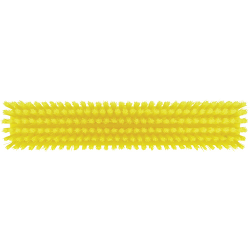 Push Broom Head, Fine/Stiff Bristles, 16-1/2", Polyester/Polypropylene, Yellow Ontario Safety Products