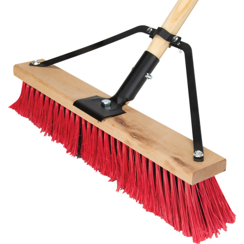Balai-brosse &agrave; manche renforc&eacute;, 18", Moyen, Soies PVC Ontario Safety Products