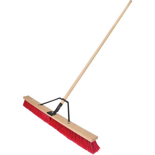 Balai-brosse &agrave; manche renforc&eacute;, 36", Moyen, Soies PVC Ontario Safety Products