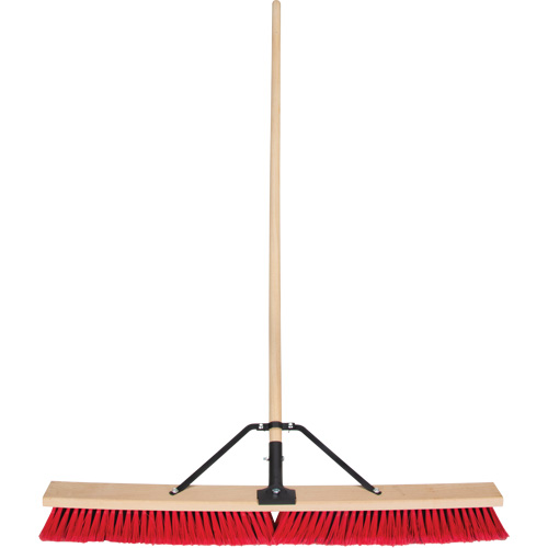 Balai-brosse &agrave; manche renforc&eacute;, 36", Moyen, Soies PVC Ontario Safety Products