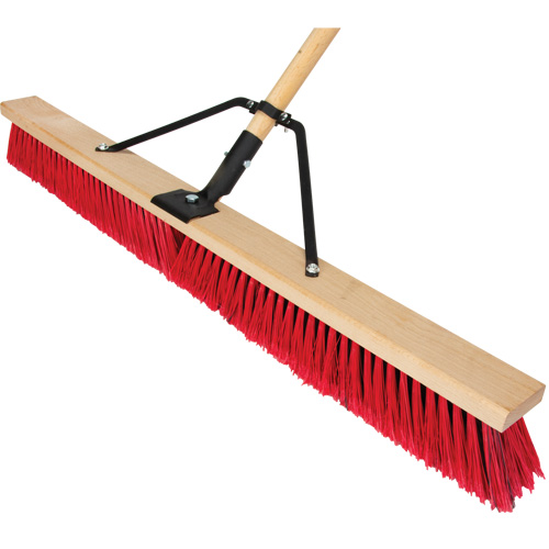 Balai-brosse &agrave; manche renforc&eacute;, 36", Moyen, Soies PVC Ontario Safety Products