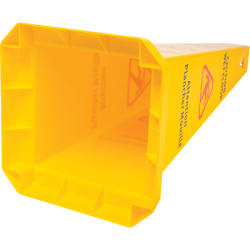 Wet Floor Safety Cone, Bilingual with Pictogram Ontario Safety Products