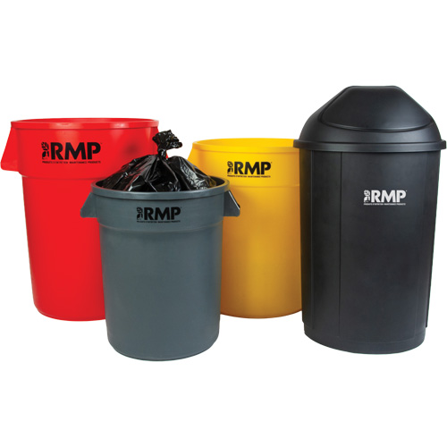 Garbage Bin, Polyethylene, 20 US gal. Ontario Safety Products