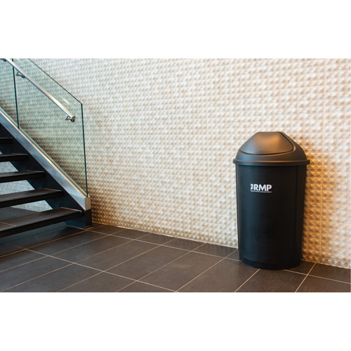 Poubelle demi-ronde, Poly&eacute;thyl&egrave;ne, 21 gal. US Ontario Safety Products