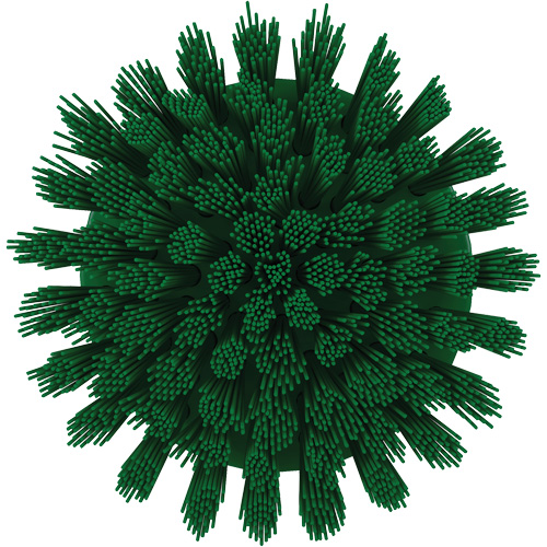 Brosse ronde HyDrive pour perceuse, Soies Tr&egrave;s ferme, Longueur de 3-1/10", Vert Ontario Safety Products