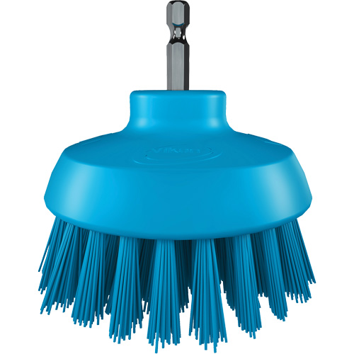 Brosse ronde HyDrive pour perceuse, Soies Tr&egrave;s ferme, Longueur de 3-1/10", Bleu Ontario Safety Products