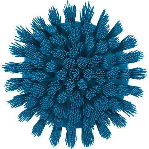 Brosse ronde HyDrive pour perceuse, Soies Tr&egrave;s ferme, Longueur de 3-1/10", Bleu Ontario Safety Products
