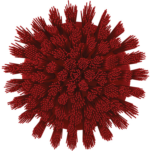 HyDrive Round Drill Brush, Extra Stiff Bristles, 3-1/10" Long, Red Ontario Safety Products