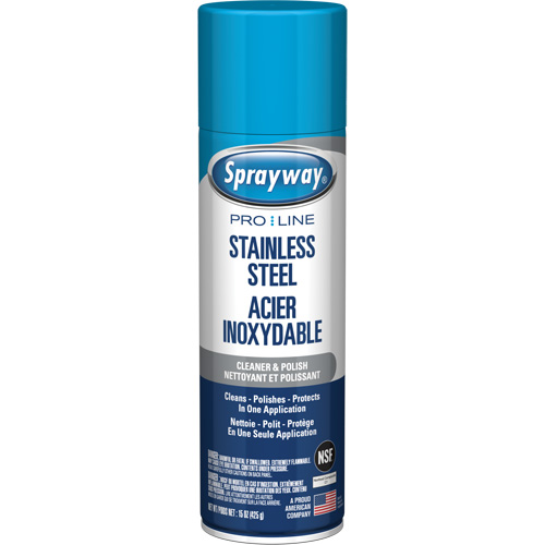 Nettoyant & polis pour acier inoxydable Pro Line, 15 oz, Canette a&eacute;rosol Ontario Safety Products