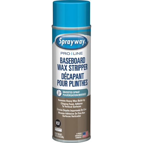Baseboard Wax Stripper with Clinging Foam, 19 oz., Aerosol Can Ontario Safety Products