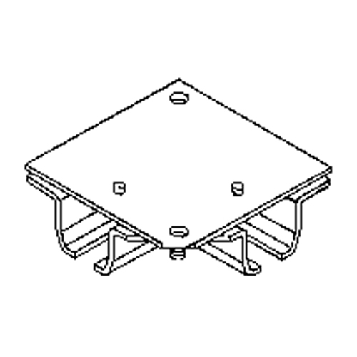 Raccord pour joint d'angle de 90° pour murs-rideaux mont&eacute;s au plafond Ontario Safety Products
